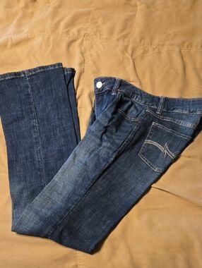 Wrangler Women's Dark Blue Bootcut Jeans with Faded Front